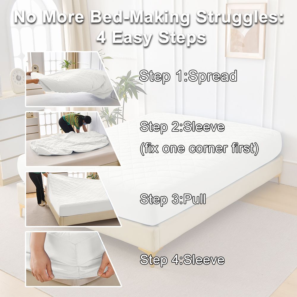 Diamond Grid Ultrasonic Waterproof Mattress Protector, twin
