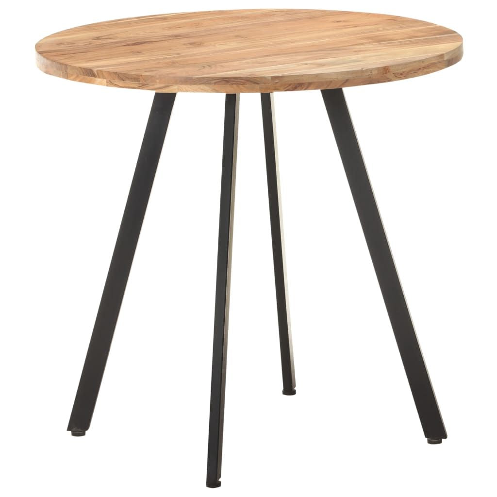 Dining Table Natural wood, Black Solid Acacia wood, Iron Medium