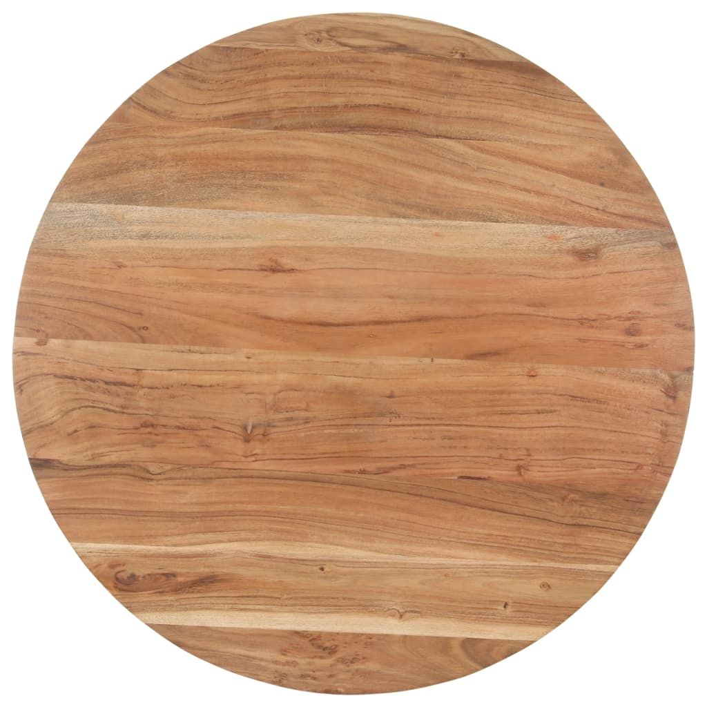 Dining Table Natural wood, Black Solid Acacia wood, Iron Medium