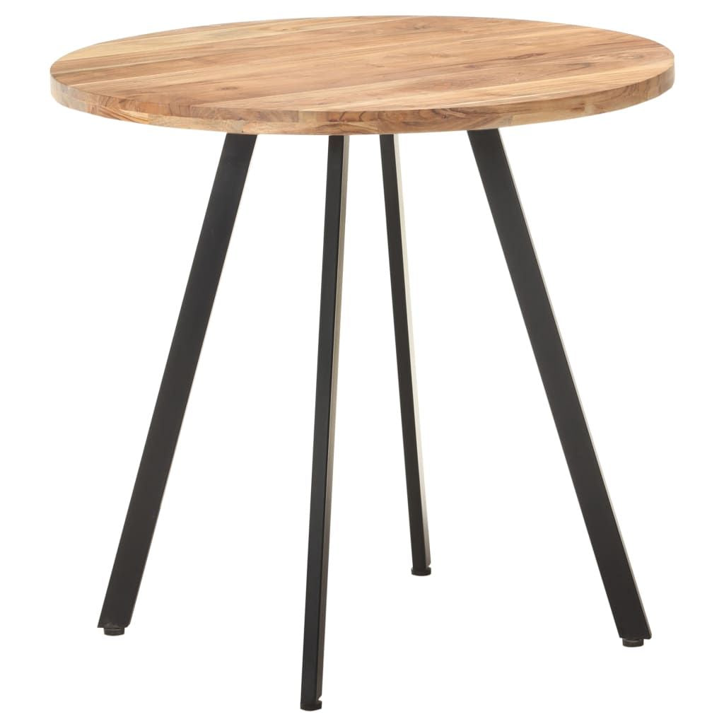 Dining Table Natural wood, Black Solid Acacia wood, Iron Medium