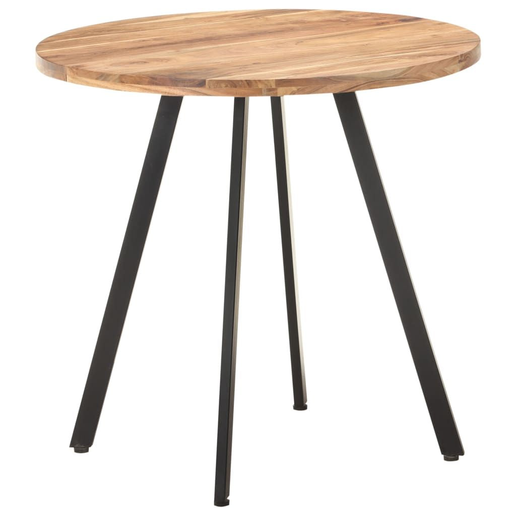 Dining Table Natural wood, Black Solid Acacia wood, Iron Medium