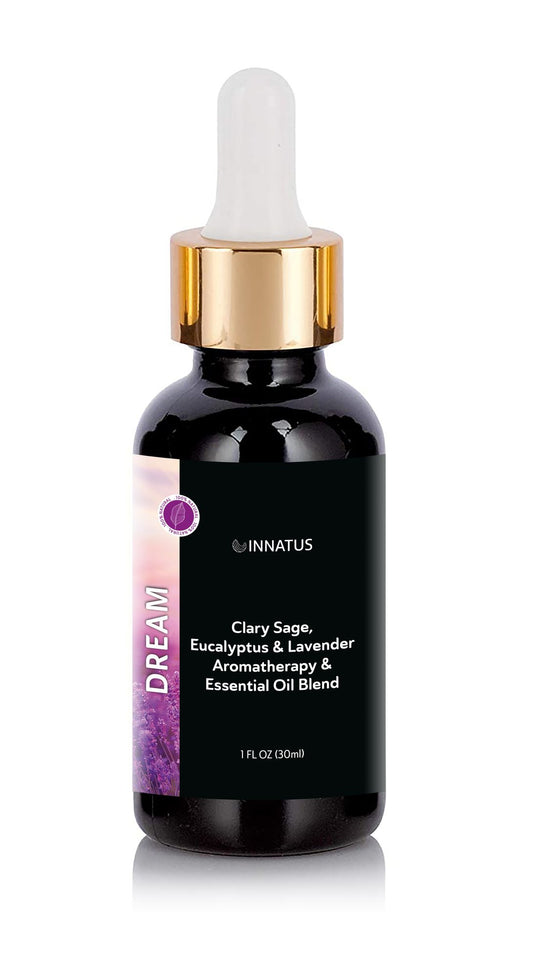 Dream Essential Oil Blend – 1oz Pure Eucalyptus & Lavender Essential Oil for Diffusers, Baths, & Massage – Calming & Stress-Relieving Aromatherapy for Relaxation & Respiratory Health