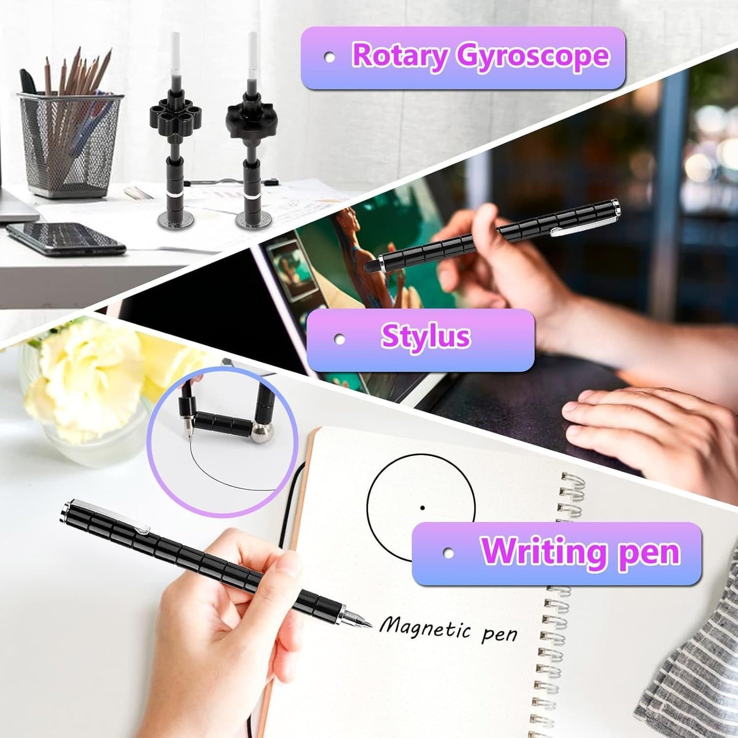 Fidget Pens Birthday Gifts For Men - Novelty Christmas Stocking Stuffers For Teen Boys, Unique Birthday Gifts For Young Men Women Him Her Teenage Boys Girls, Cool Gadget Stress Relief Toys For Adults