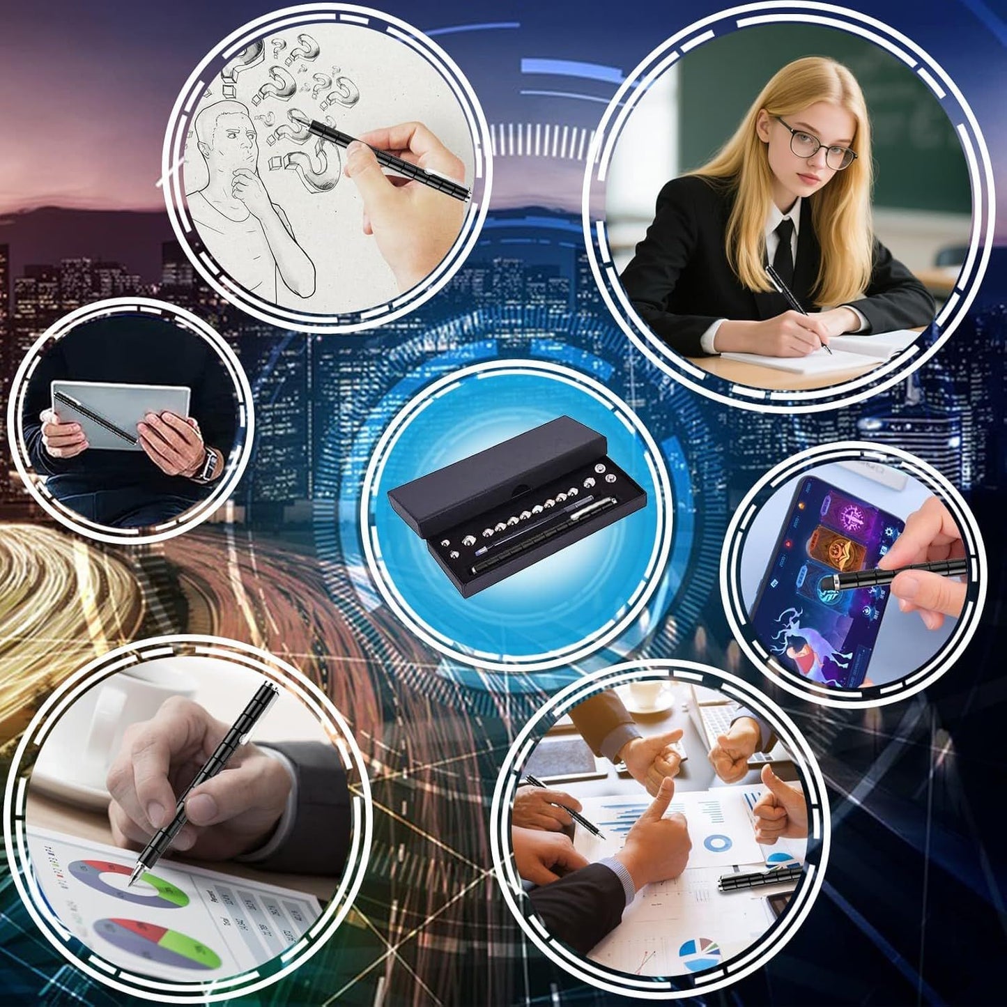 Fidget Pens Birthday Gifts For Men - Novelty Christmas Stocking Stuffers For Teen Boys, Unique Birthday Gifts For Young Men Women Him Her Teenage Boys Girls, Cool Gadget Stress Relief Toys For Adults
