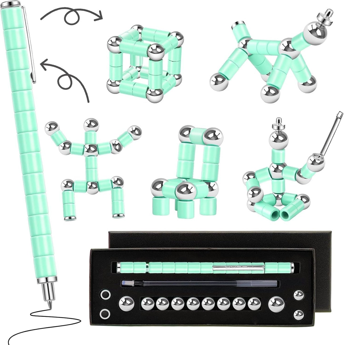 Fidget Pens Gifts For Teen Girls - Christmas Stocking Stuffers For Teen Boys, Unique Birthday Gifts For Men Women, Cool Gadget Stress Anxiety Relief For Adults Valentines Day White Elephant Present