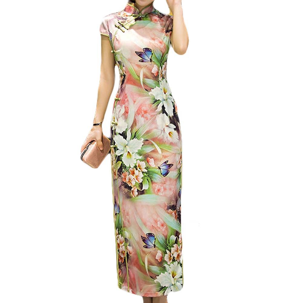 Flora Chinese Style Cheongsam Dress Party Dress Qipao Modern Cheongsam Cocktail