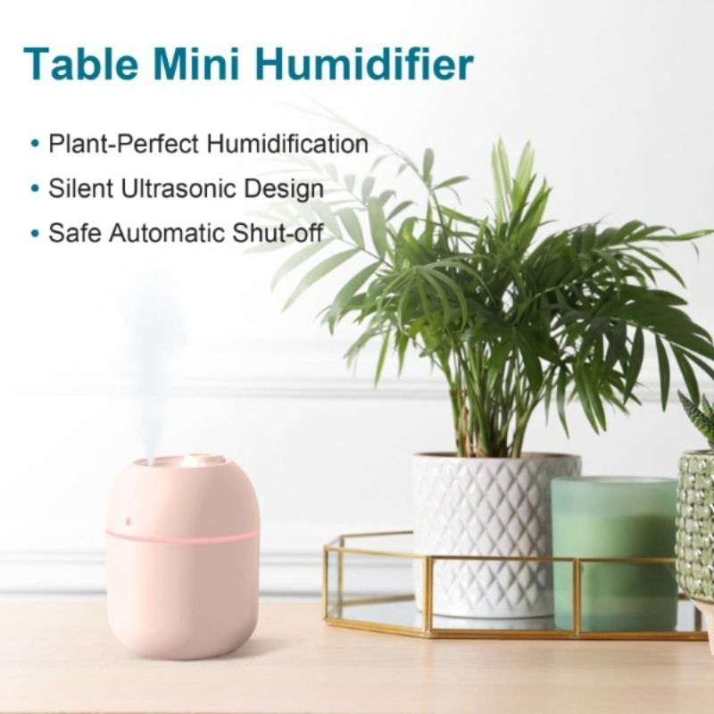 (FST-EV-6)Portable Mini Humidifier, 220ml,Small Cool Mist Humidifier, USB Personal Desktop Humidifier For Bedroom Travel Office Home