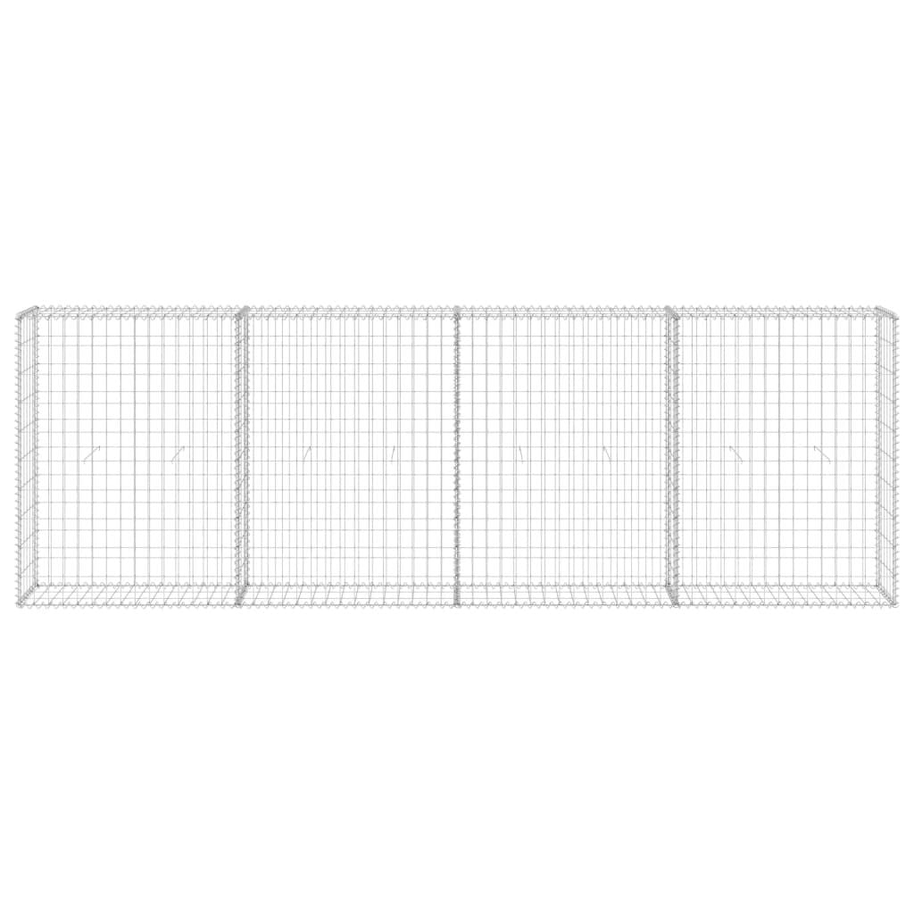 Gabion Wall with Covers Galvanized Steel 118.1"x11.8"x39.4"