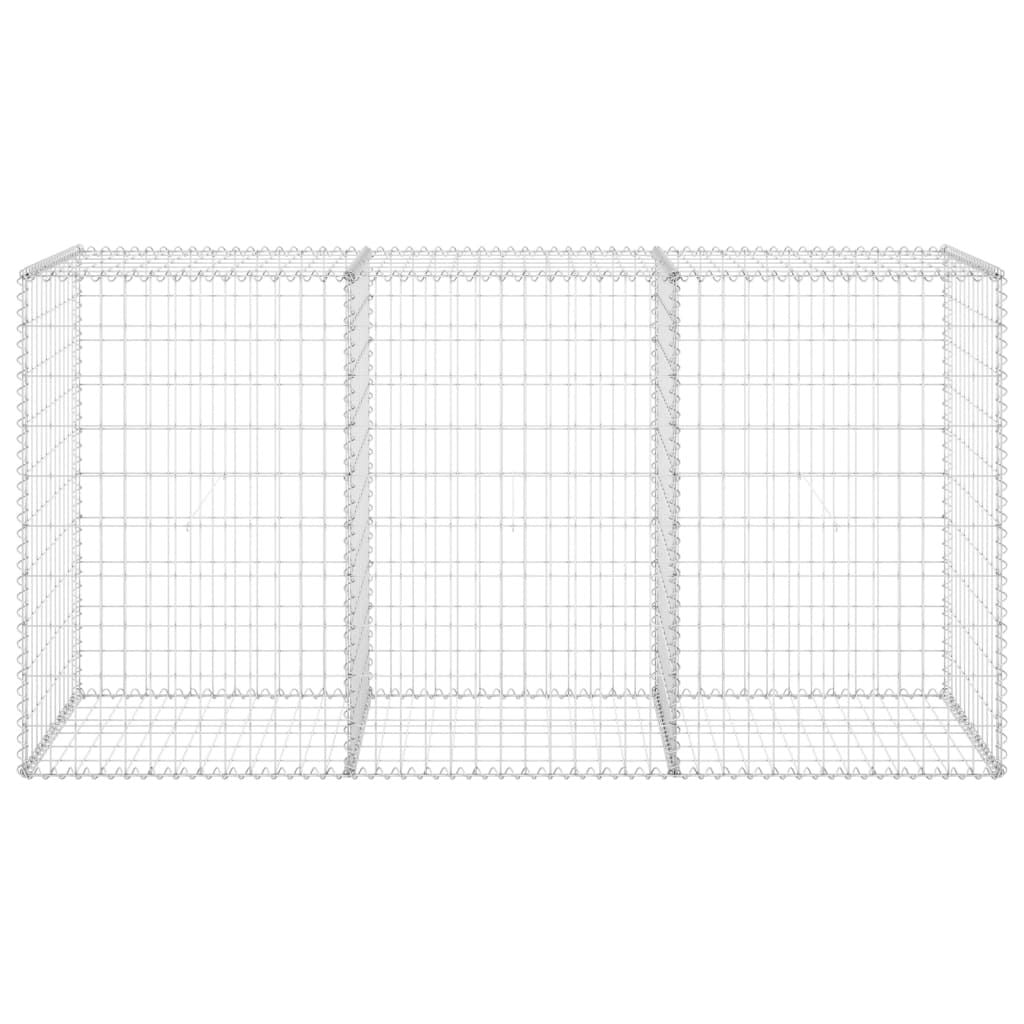 Gabion Wall with Covers Galvanized Steel 78.7"x23.6"x39.4"