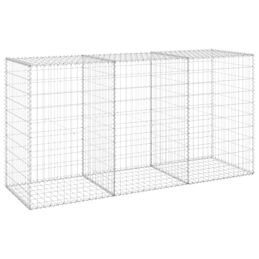 Gabion Wall with Covers Galvanized Steel 78.7"x23.6"x39.4"