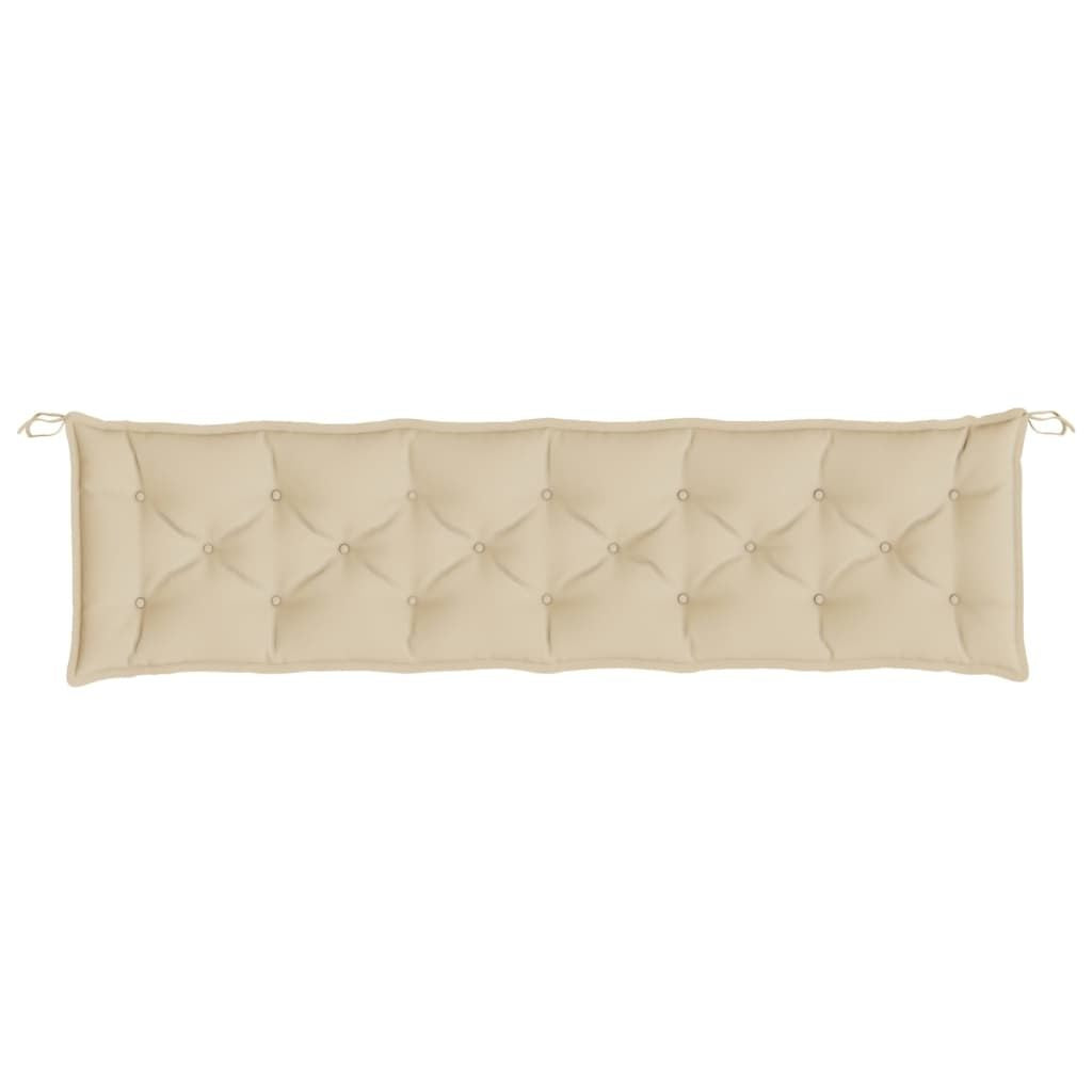 Garden Bench Cushion Beige 78.7"x(19.7"+19.7")x2.8" Oxford Fabric