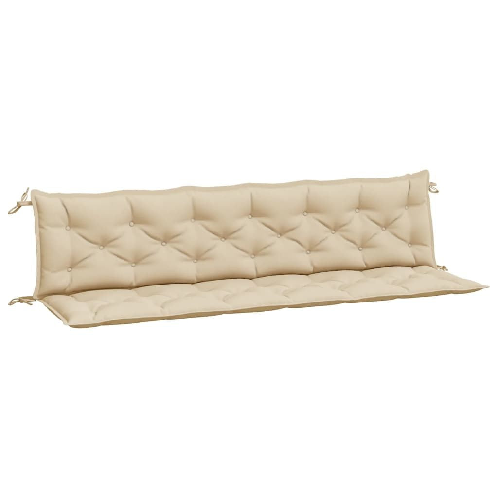 Garden Bench Cushion Beige 78.7"x(19.7"+19.7")x2.8" Oxford Fabric