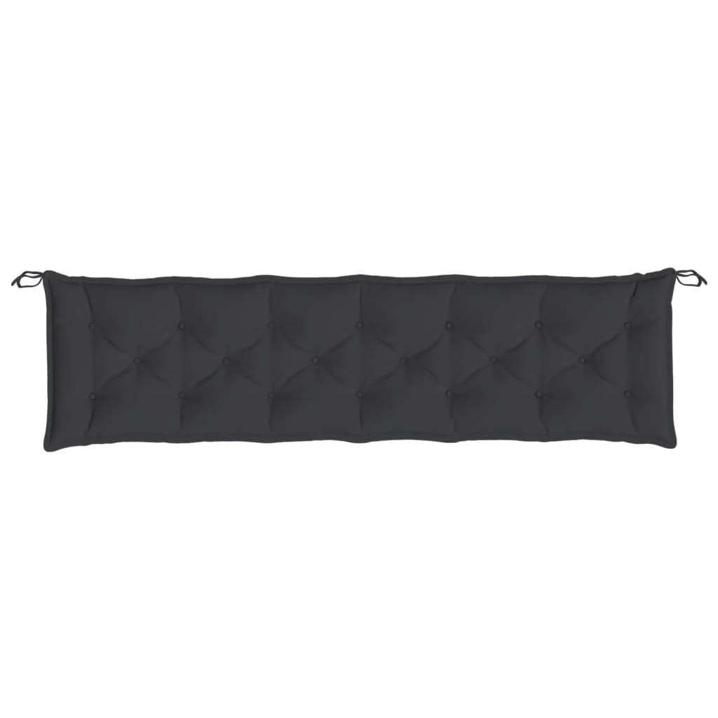 Garden Bench Cushion Black Oxford fabric (100% polyester)