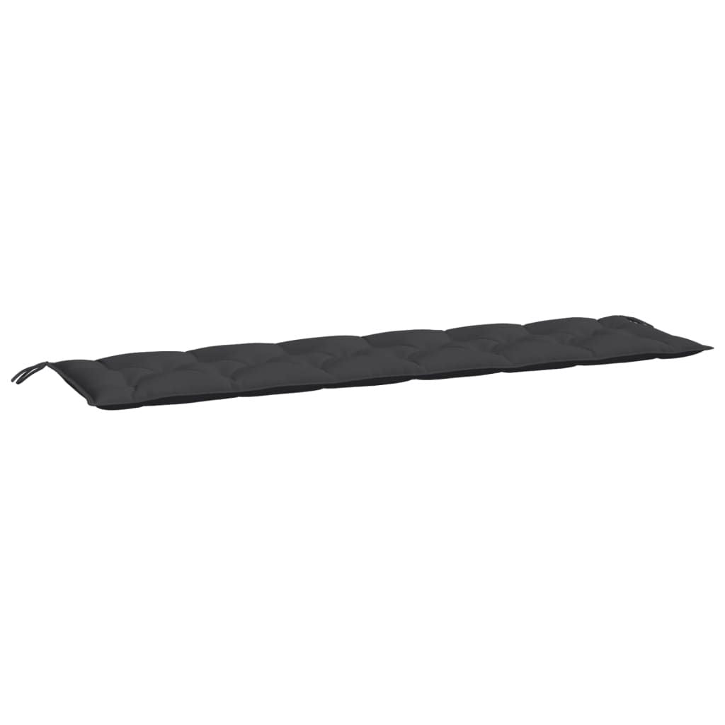 Garden Bench Cushion Black Oxford fabric (100% polyester)