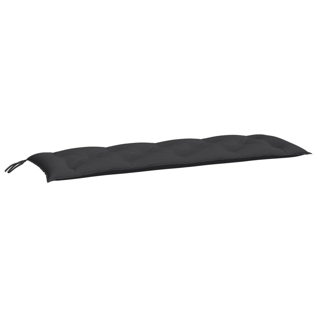 Garden Bench Cushion Black Oxford fabric 59.1 x 19.7 x 2.8 in