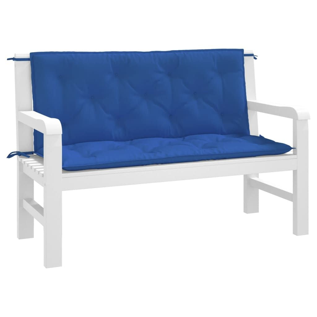 Garden Bench Cushion Blue 47.2"x(19.7"+19.7")x2.8" Oxford Fabric