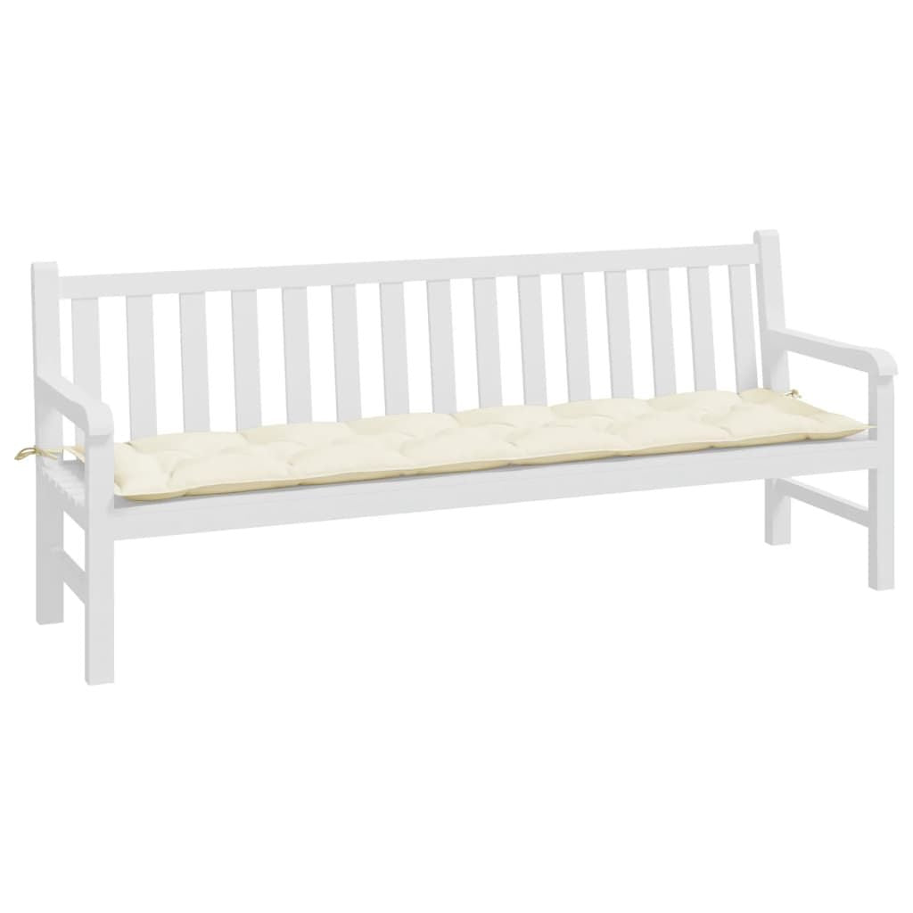 Garden Bench Cushion Cream White 78.7"x19.7"x2.8" Oxford Fabric
