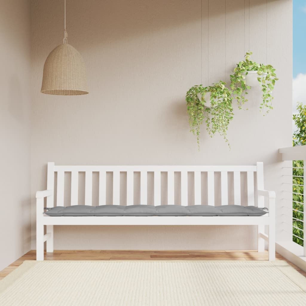 Garden Bench Cushion Gray 78.7"x19.7"x2.8" Oxford Fabric