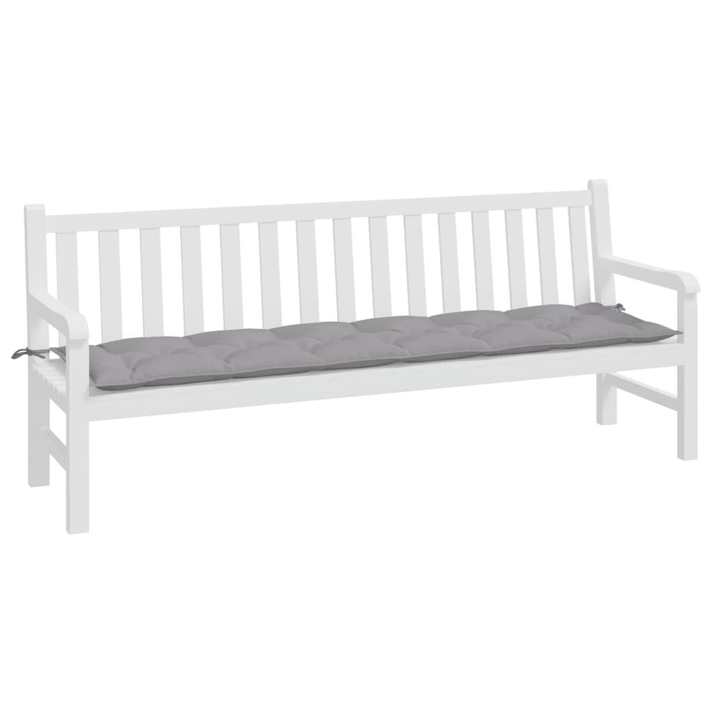 Garden Bench Cushion Gray 78.7"x19.7"x2.8" Oxford Fabric