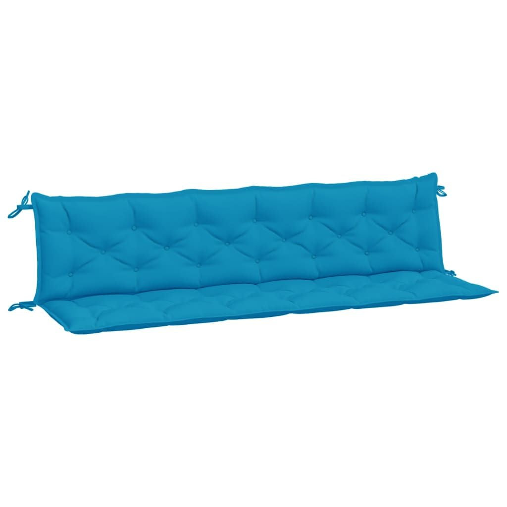 Garden Bench Cushion Light Blue 78.7"x(19.7"+19.7")x2.8" Oxford Fabric