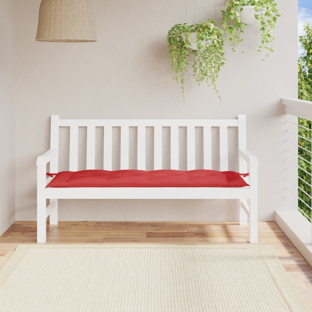 Garden Bench Cushion Red Oxford fabric 59.1 x 19.7 x 2.8 in