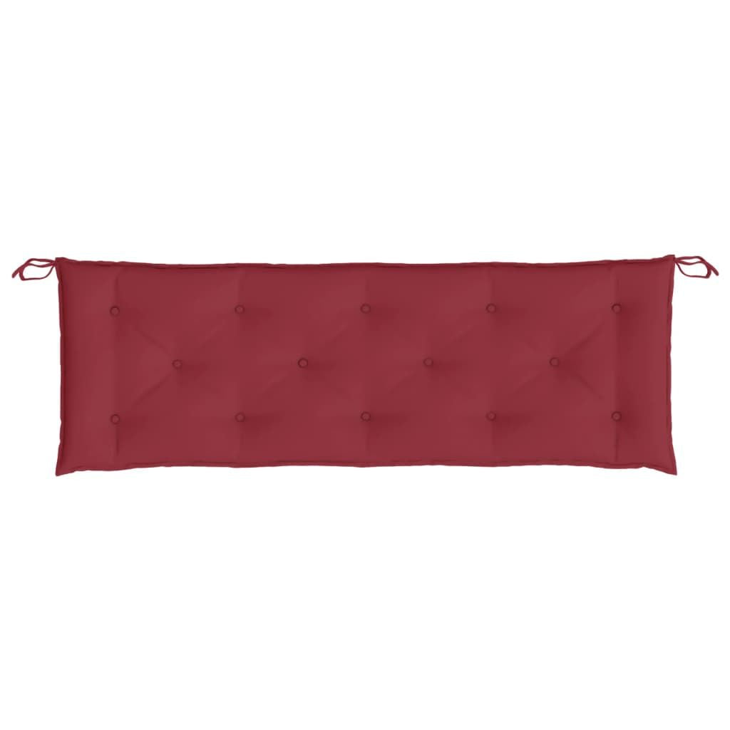 Garden Bench Cushion Set of 2 Wine red