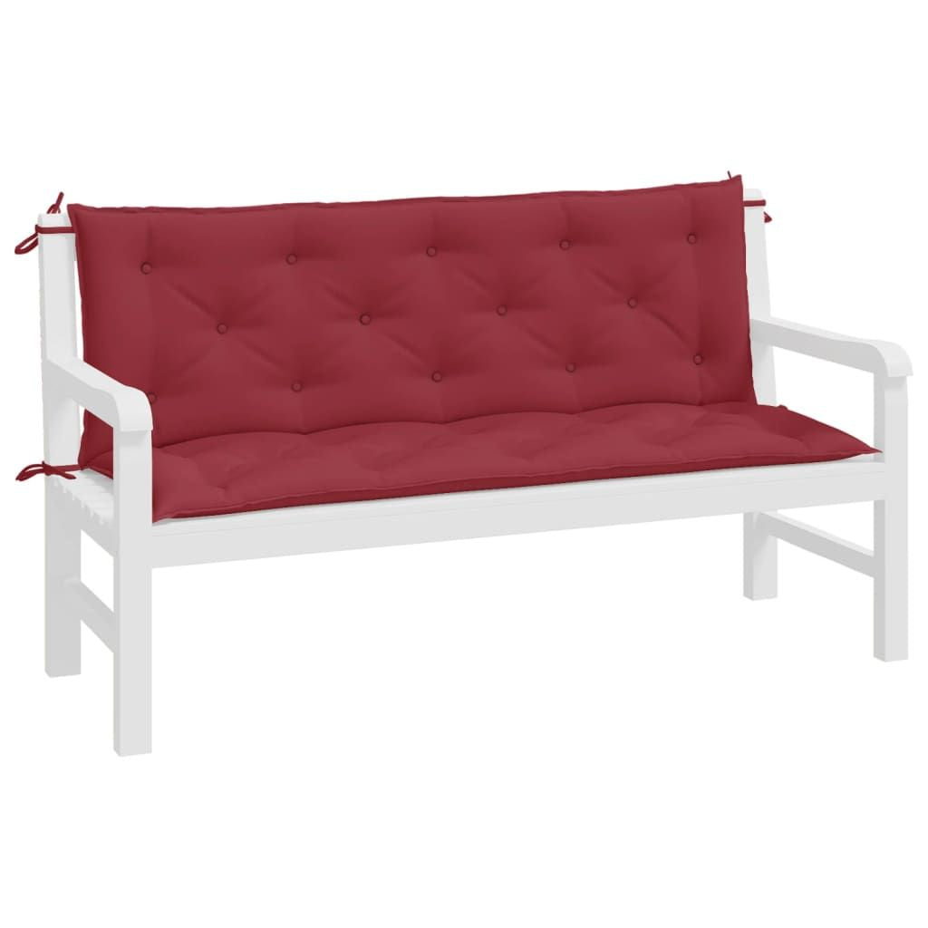 Garden Bench Cushion Set of 2 Wine red