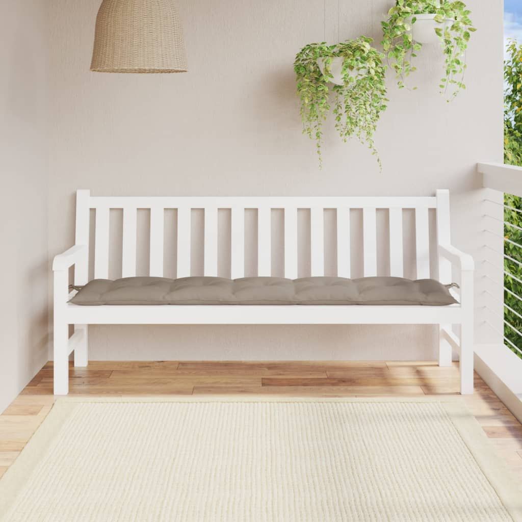 Garden Bench Cushion Taupe Oxford fabric (100% polyester)