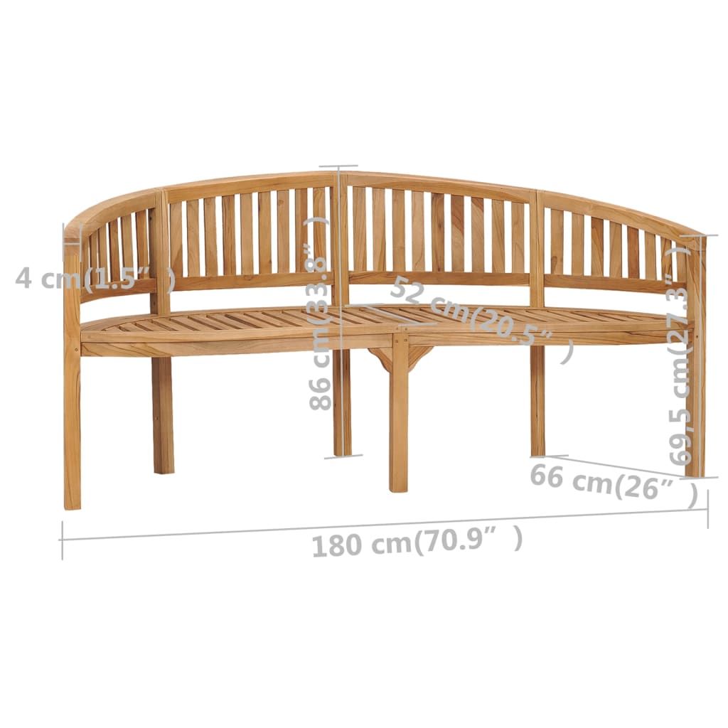 Garden Bench Natural Teak Solid Teak Wood Large Durable