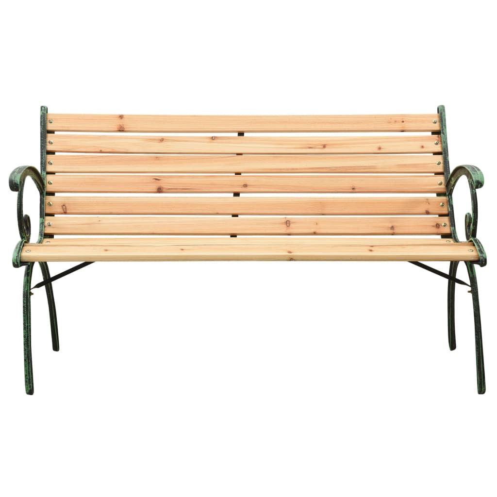 Garden Bench Natural Wood Solid firwood 48.4 in wide Durable