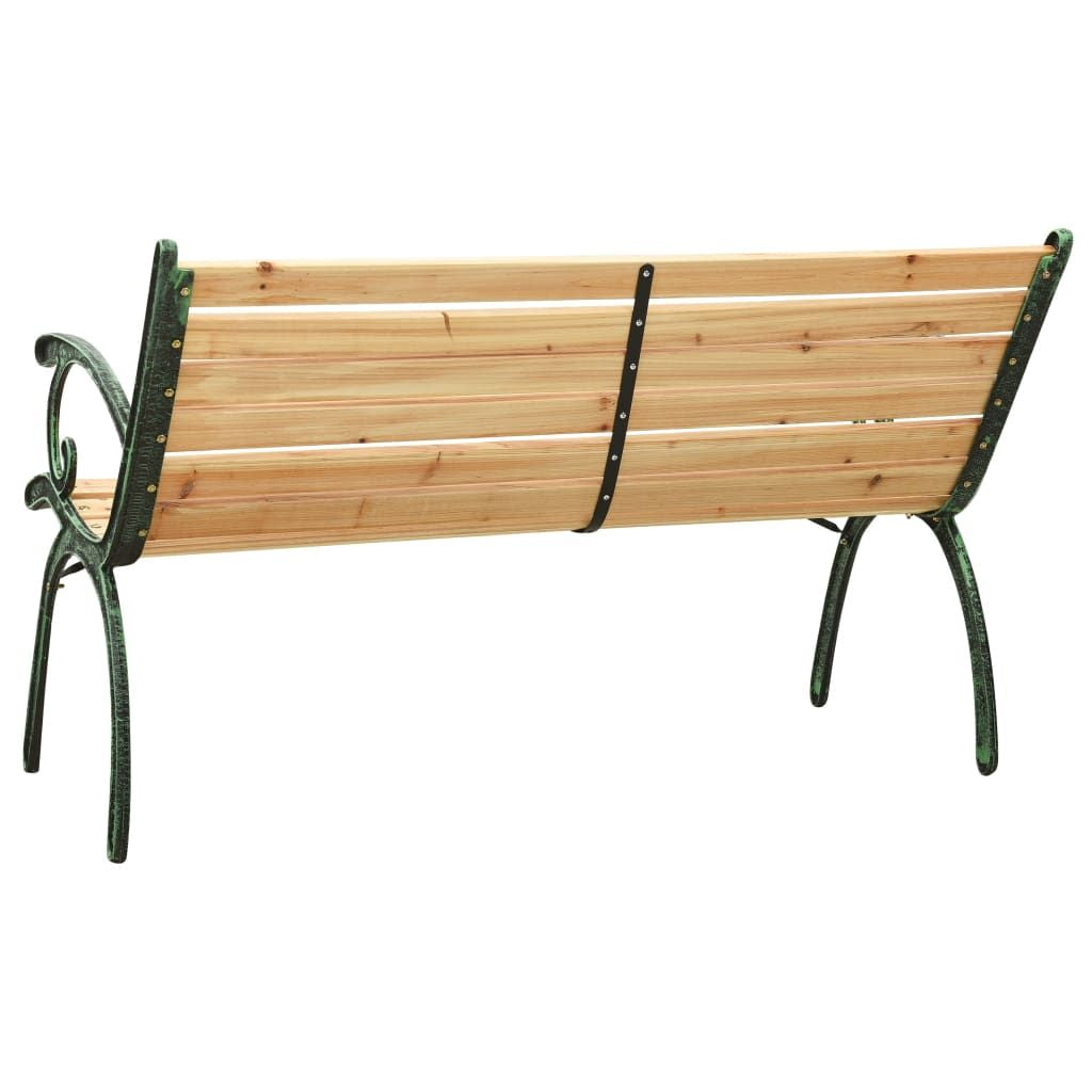 Garden Bench Natural Wood Solid firwood 48.4 in wide Durable