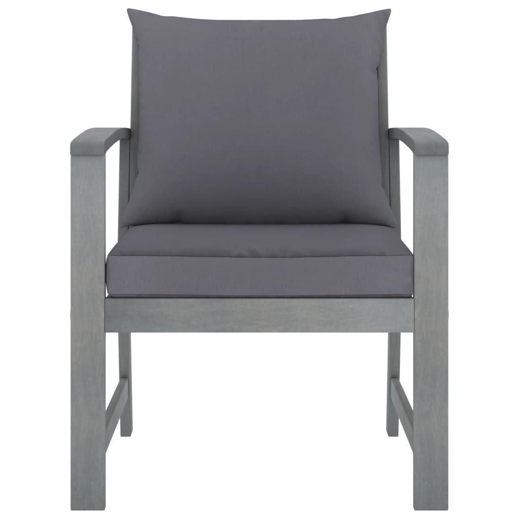 Garden Chair Set of 2 Dark grey