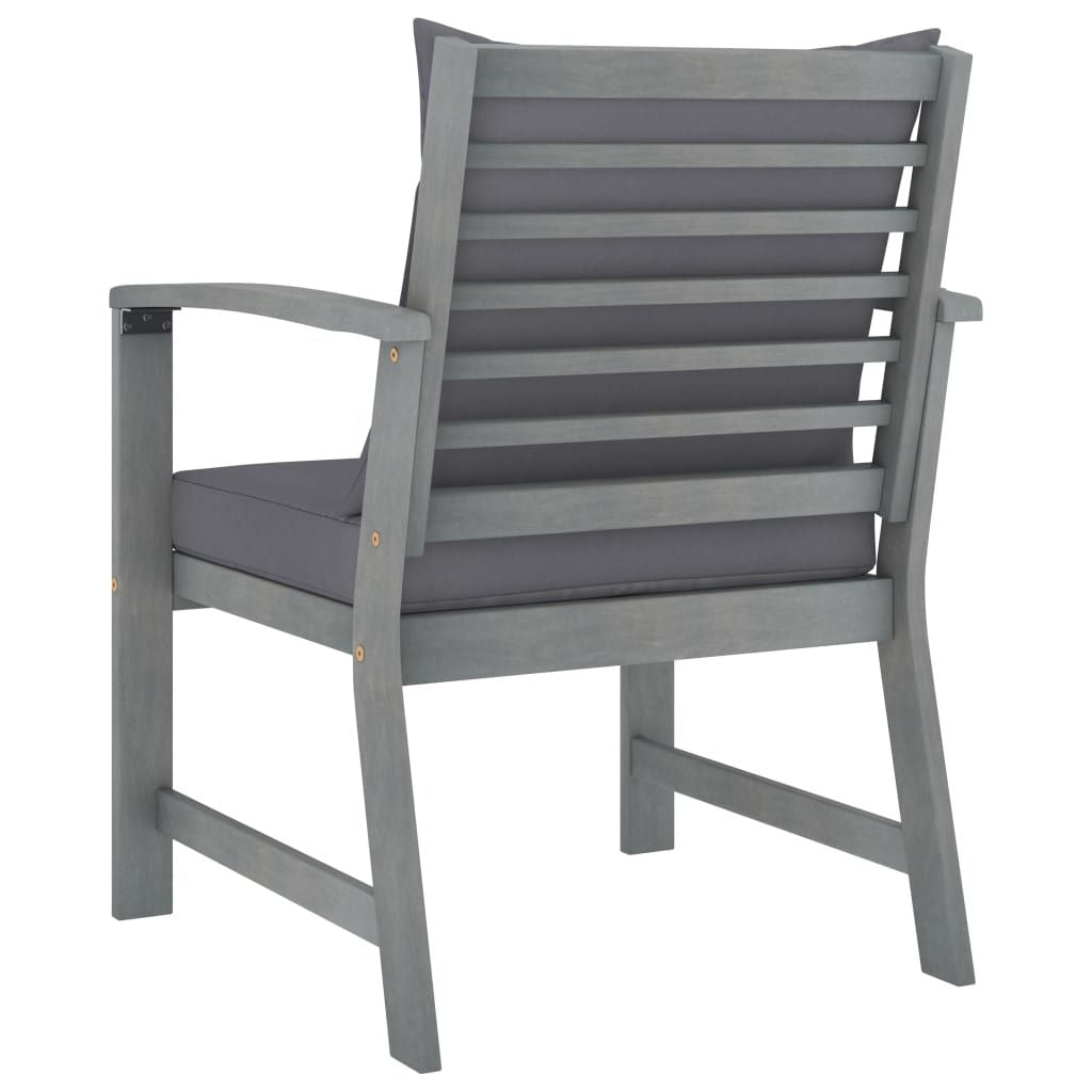 Garden Chair Set of 2 Dark grey