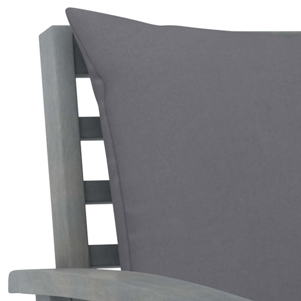 Garden Chair Set of 2 Dark grey