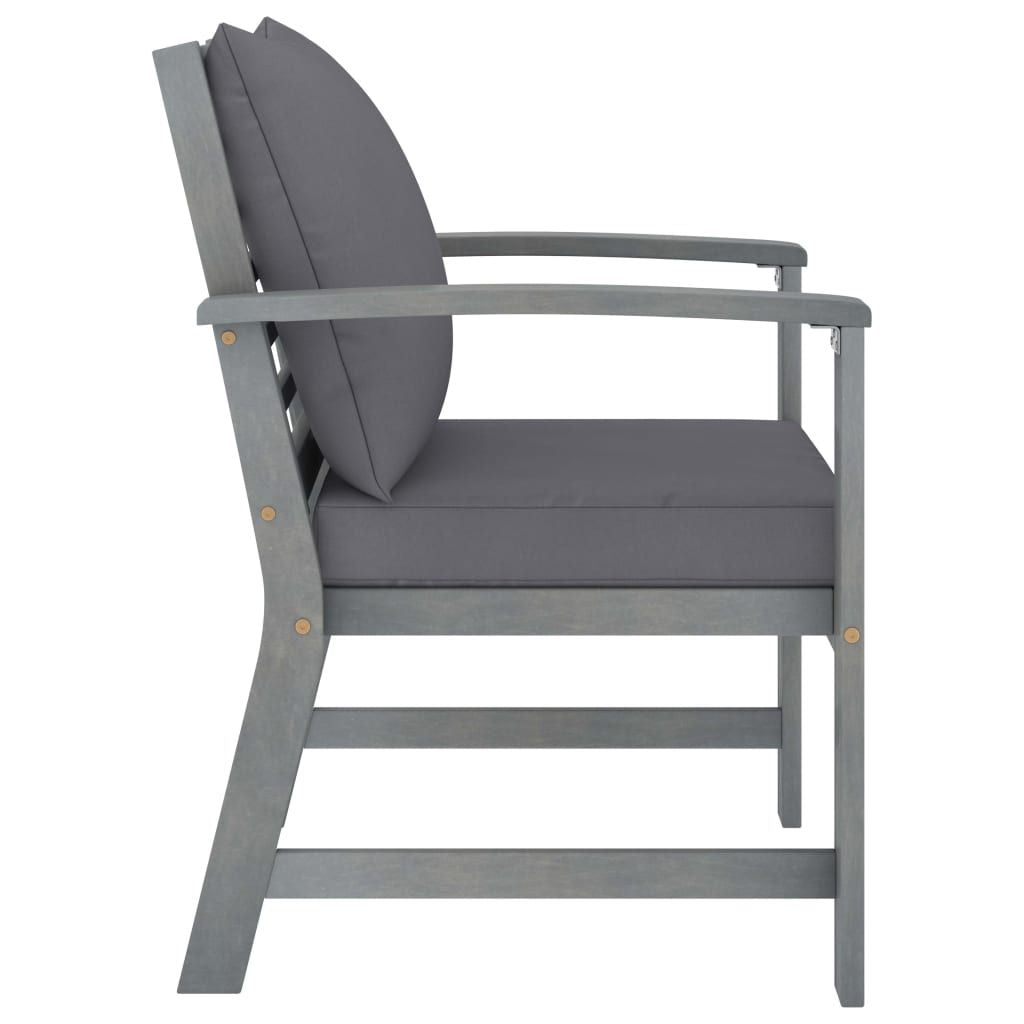Garden Chair Set of 2 Dark grey