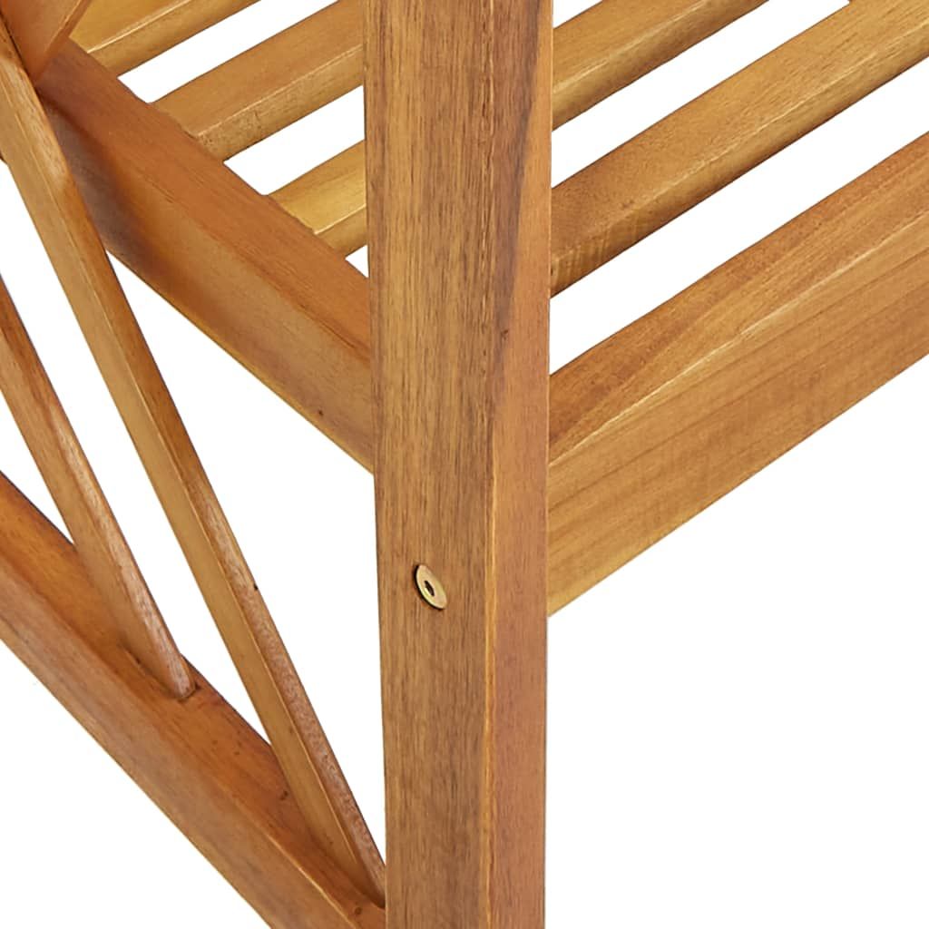 Garden Chair Set of 2 Natural Wood Solid acacia wood Standard