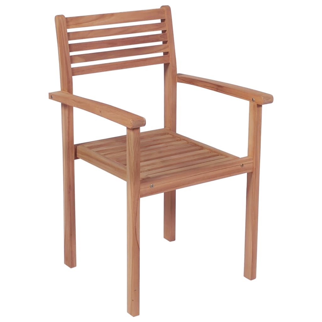 Garden Chair Set of 2 Teak Fine sanded teak wood, polyester fabric