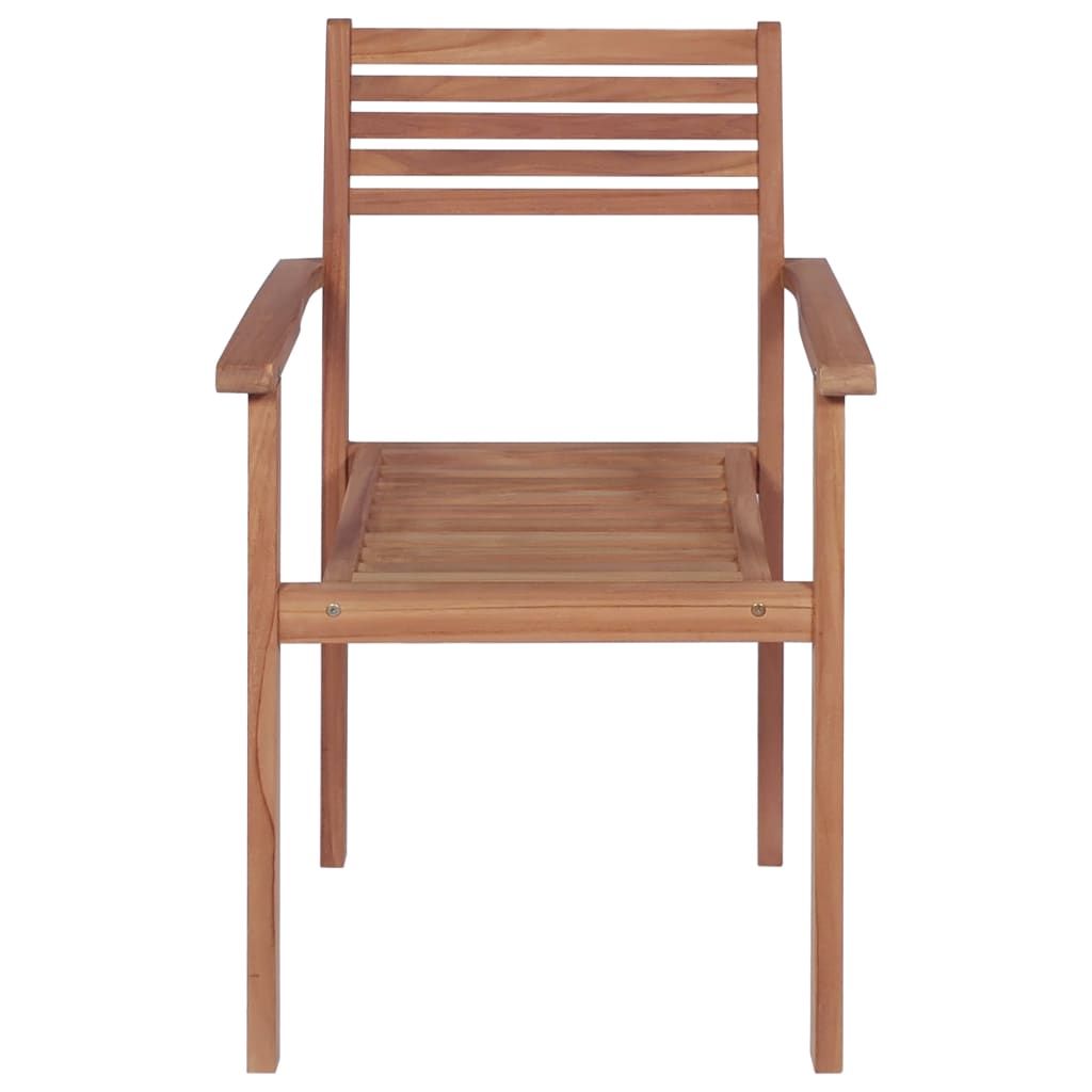 Garden Chair Set of 2 Teak Fine sanded teak wood, polyester fabric
