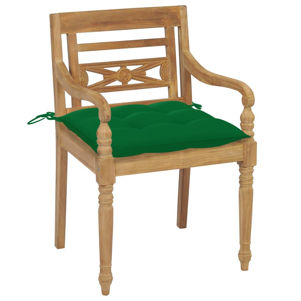 Garden Chair Set of 2 Teak Natural Fine sanded teak hardwood
