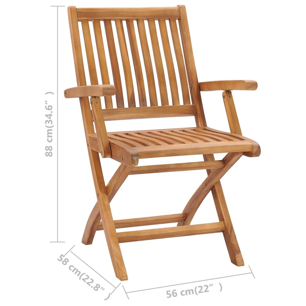 Garden Chair Set of 2 Teak