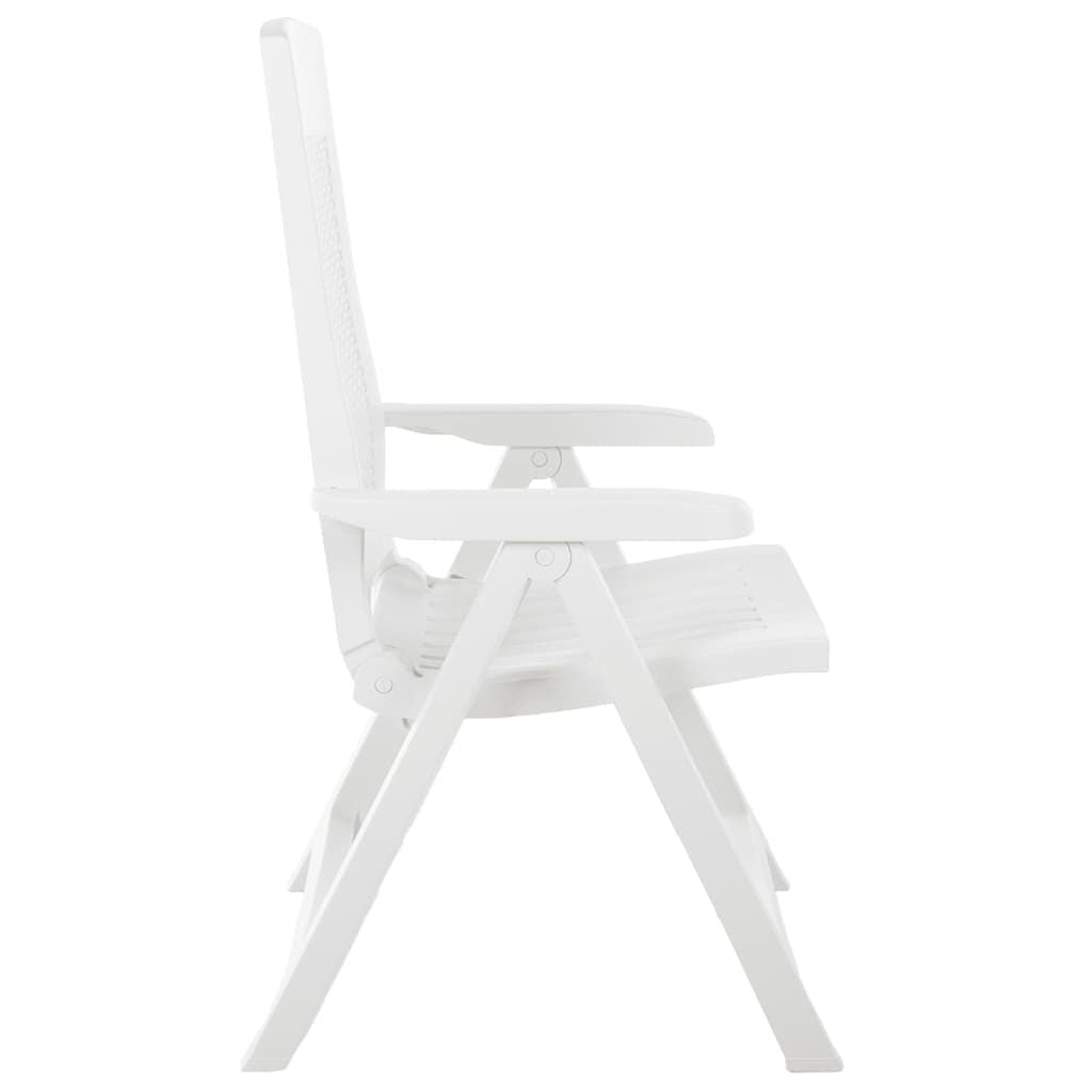 Garden Chair Set of 2 White Plastic Standard