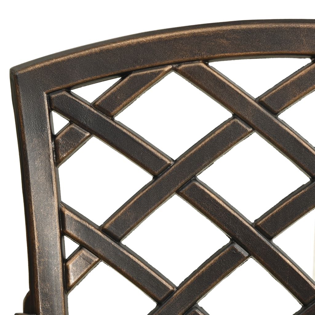 Garden Chair Set of 4 Bronze Cast Aluminum Standard Durable