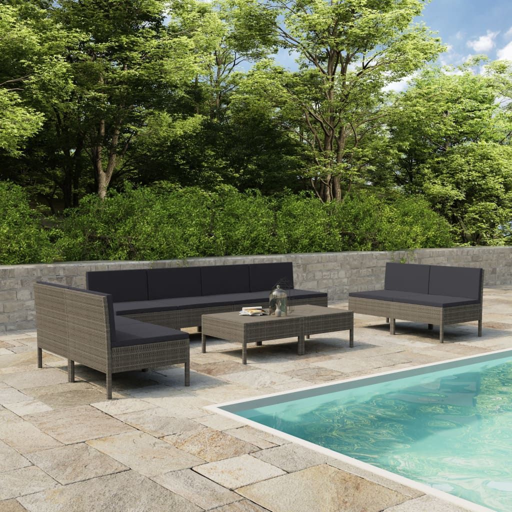 Garden Furniture Set Grey and Anthracite
