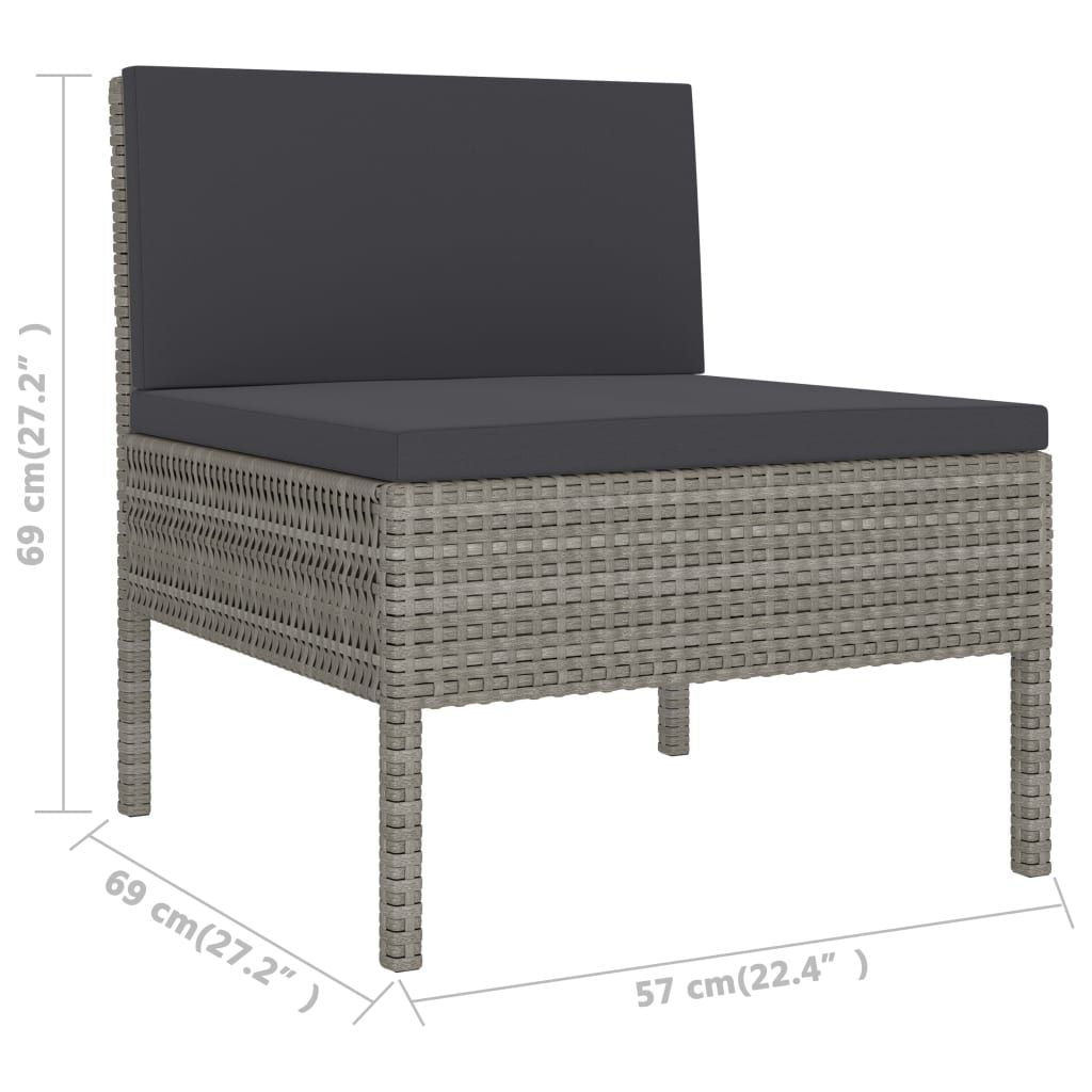 Garden Furniture Set Grey and Anthracite