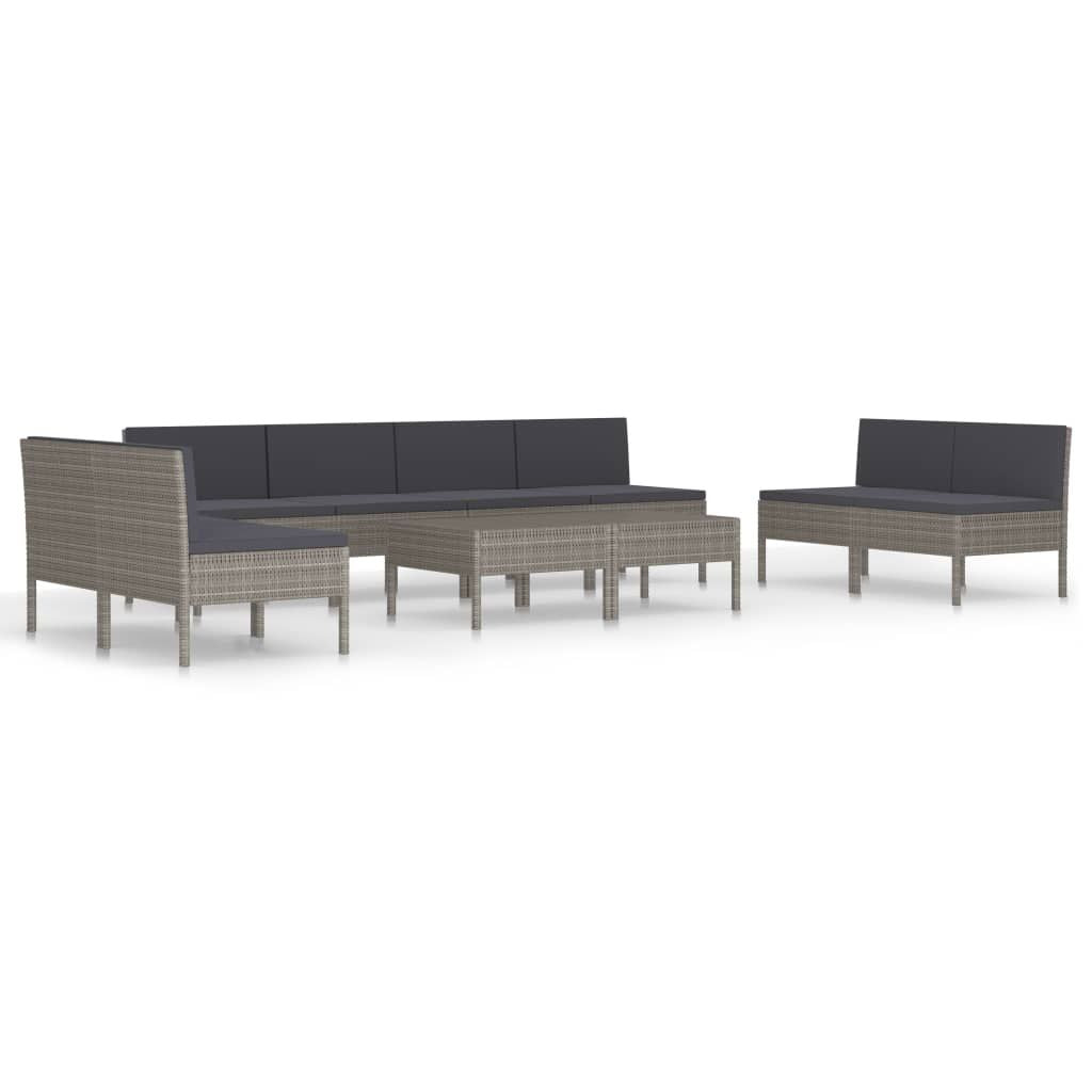 Garden Furniture Set Grey and Anthracite