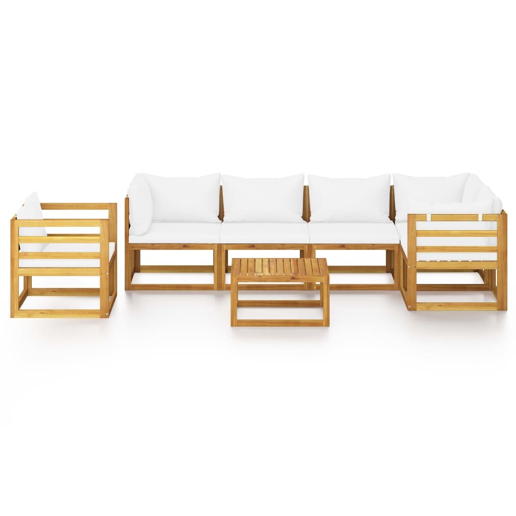 Garden Lounge Set Cream and Brown