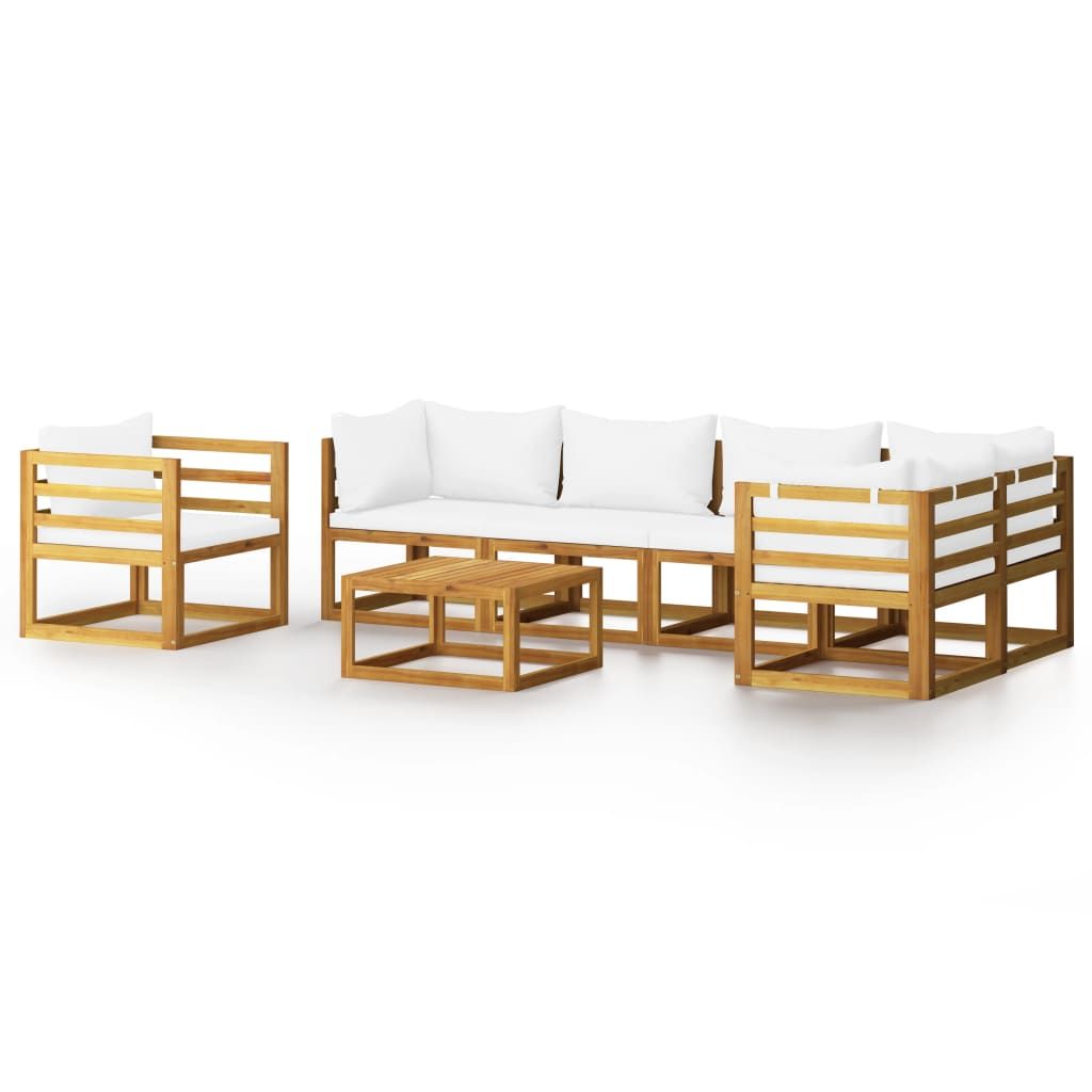 Garden Lounge Set Cream and Brown