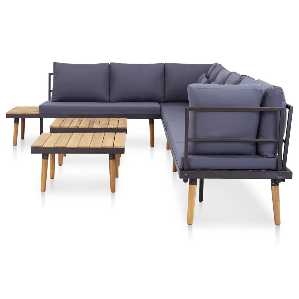 Garden Lounge Set Natural wood Solid Acacia wood Large Seats Many