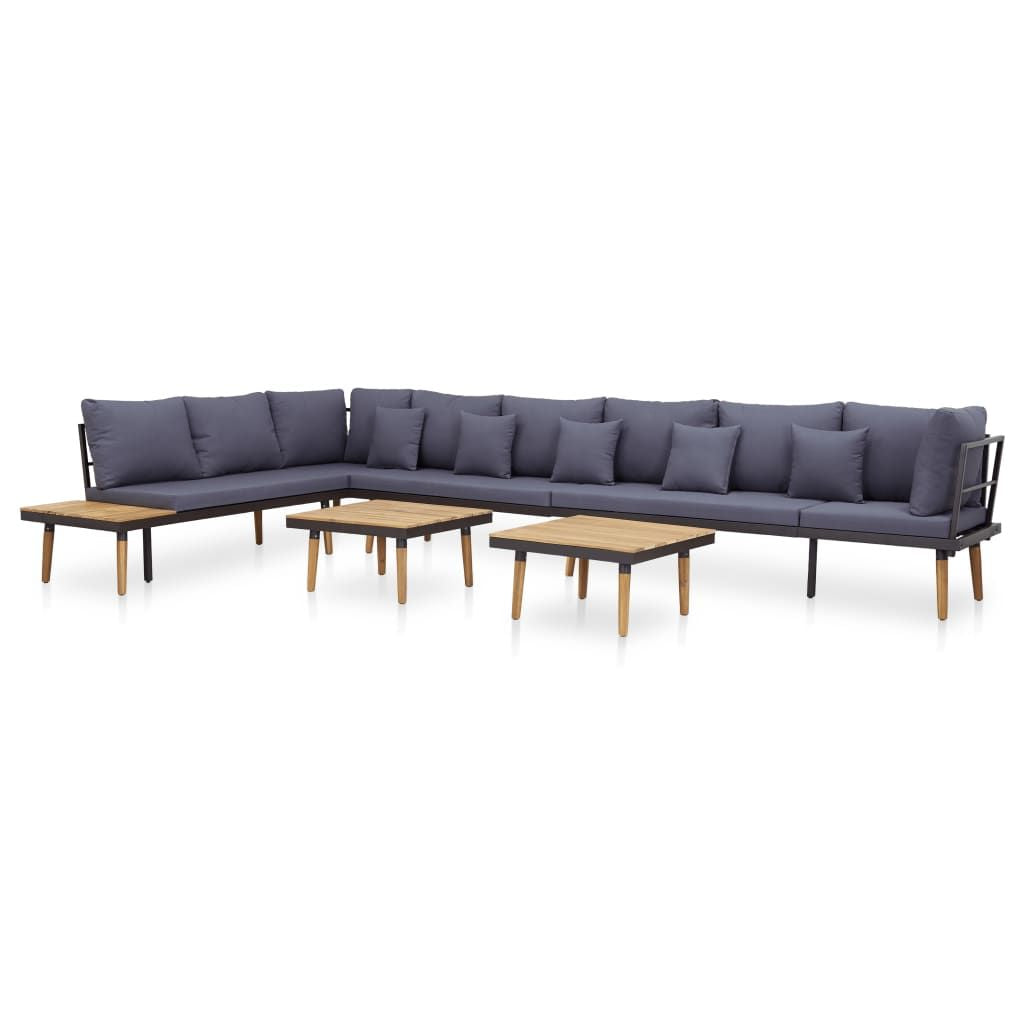 Garden Lounge Set Natural wood Solid Acacia wood Large Seats Many