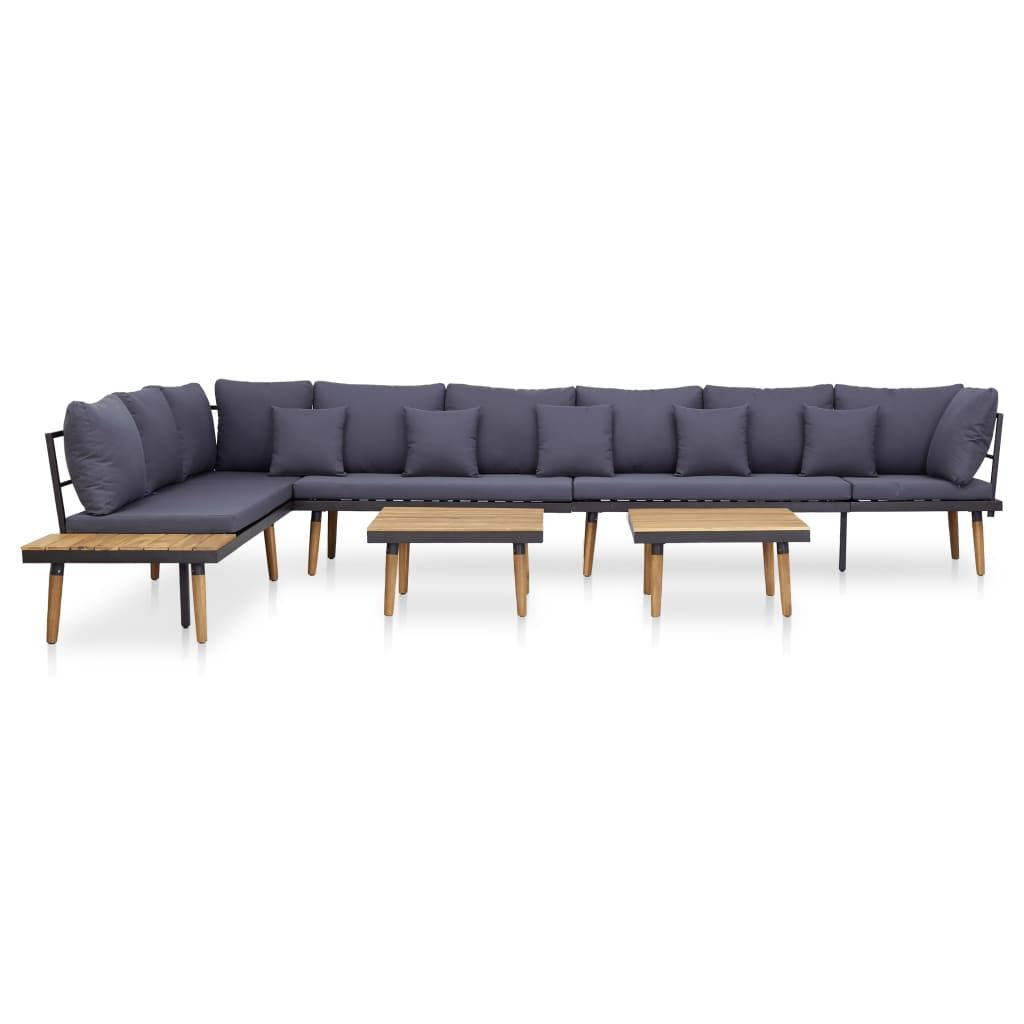 Garden Lounge Set Natural wood Solid Acacia wood Large Seats Many